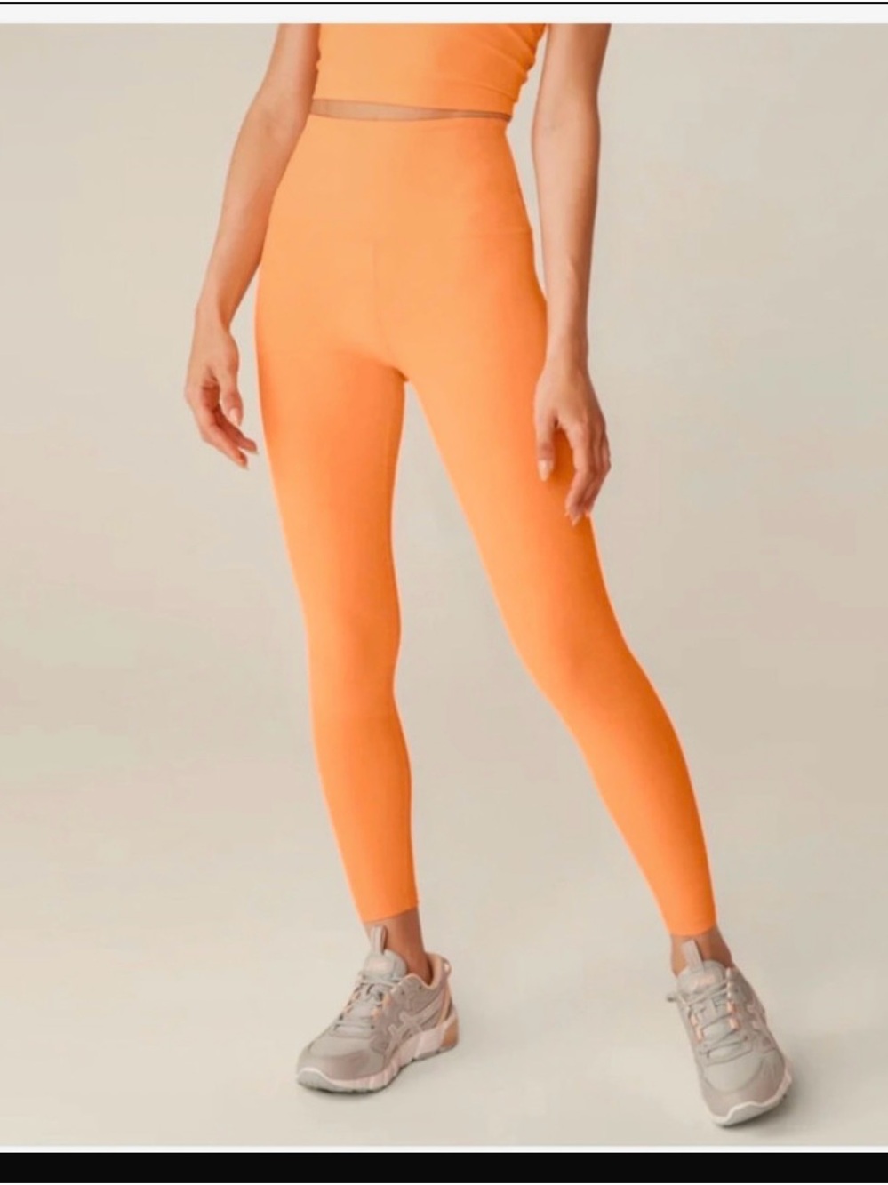 Beyond Yoga High-Waist Leggings in Bright Orange